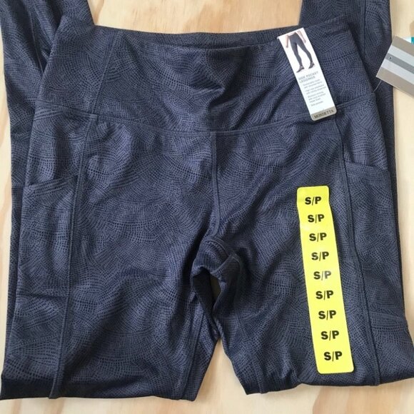 Mondetta Luxury Performance  Purple Grey Leggings women size S - Picture 8 of 15